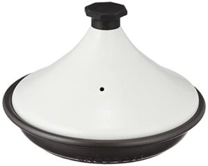 arita ware tagine pot, earthenware pot, approx. 8.3 inches (21 cm), microwave safe, direct fire, mt. fuji white, made in japan
