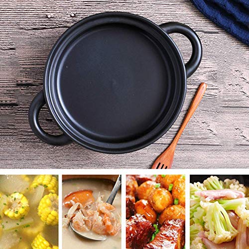 Casserole Dish with Lid Soup Pot Cooking Tagine Pot, 20Cm Tagine Pot Cookware Casserole Pots with Lids Medium Simple Cooking Tagine Lead Free for Home Kitchen 1.5L