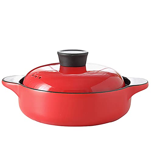 1.3L Ceramic Tagine Pot, Heat-resistant High Temperature Resistance Enamel Casserole with Lid, for Home Kitchen Resturant