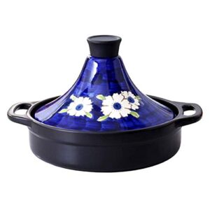 jinxiu casserole 20cm tagine pot, ceramic pots for cooking stew casserole slow cooker tajine with lid for different cooking styles for home kitchen (color : #1)