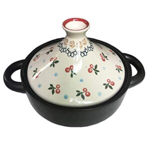 jinxiu casserole cooking tagine pot, 20cm tagine pot cookware casserole pots with lids medium simple cooking tagine lead free for home kitchen 1.5l,