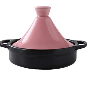 MYYINGBIN Tagine Cast Iron Pot Healthy Lead Free Ceramic Casserole Stew Pot with 2 Handle Housewarming Gift