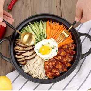 MYYINGBIN 27cm Enameled Cast Iron Pot Moroccan Tagine Easy to Clean Slow Cooker Healthy Cooking Suitable for 2-4 People