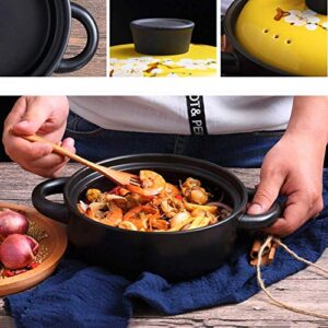 ZYF Casserole Dish Tagine Pot Cookware, 20Cm Cooking Tagine Pot Casserole Pots with Lids Medium Simple Cooking Tagine Lead Free Cold and Heat Resistant,