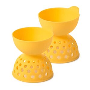 oxo good grips silicone egg poachers (set of 2),yellow