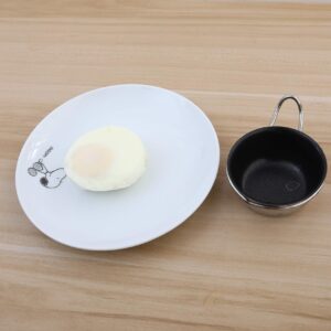 Egg Poacher Pan - Stainless Steel Poached Egg Cooker – Perfect Poached Egg Maker – Induction Cooktop Egg Poachers Cookware Set with 4 Nonstick Large PFOA FREE Egg Poacher Cups and Silicone Spatula