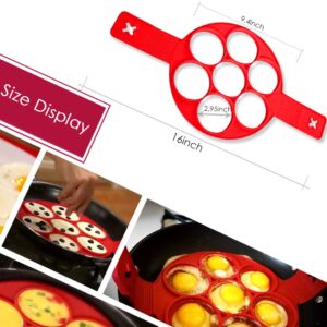 Pancake Molds Ring Fried Egg Mold Reusable Silicone Non Stick Pancake Maker Egg Ring Maker