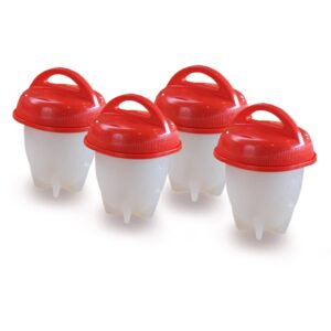 egglettes egg cooker - hard boiled eggs without the shell, 4 egg cups