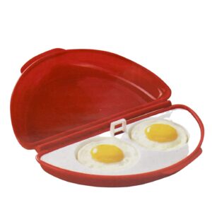 Dependable Industries inc. Essentials Microwaveable Microwave Omelet Pan and 2 Cavity Egg Poacher Set BPA Free Plastic Quick Egg Maker
