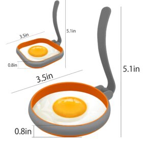 Silicone Egg Molds Pancake Molds for Kids, Silicone Egg Rings Pack of 4 for Frying Eggs, Nonstick Silicone Egg Mcmuffin Maker Pancake Rings