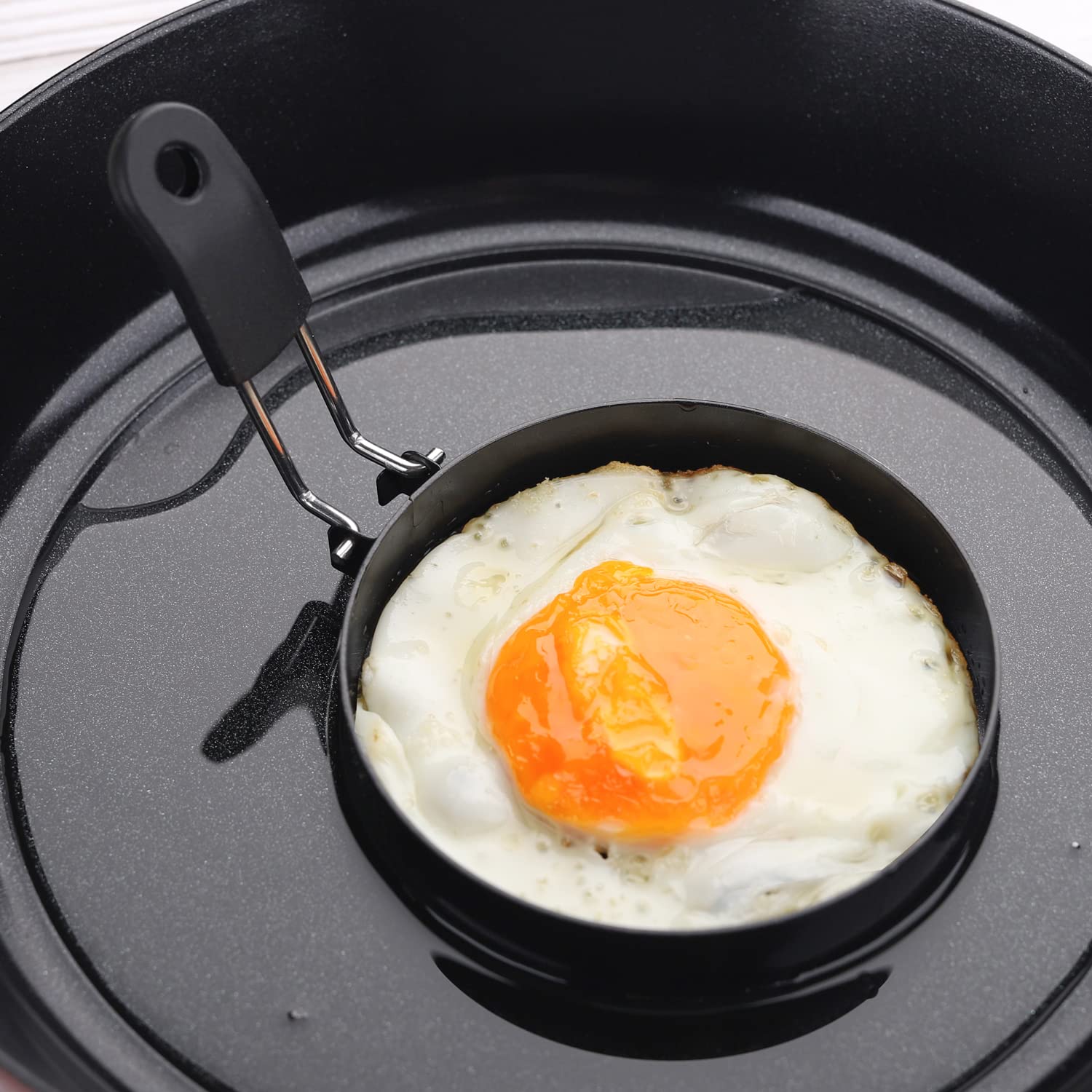 Egg Rings 4 Pcs Large 6" Pancake Mold And 4 Pcs 3.5" Fried Egg Mold Stainless Steel Nonstick Egg Ring for Frying Eggs And Muffins