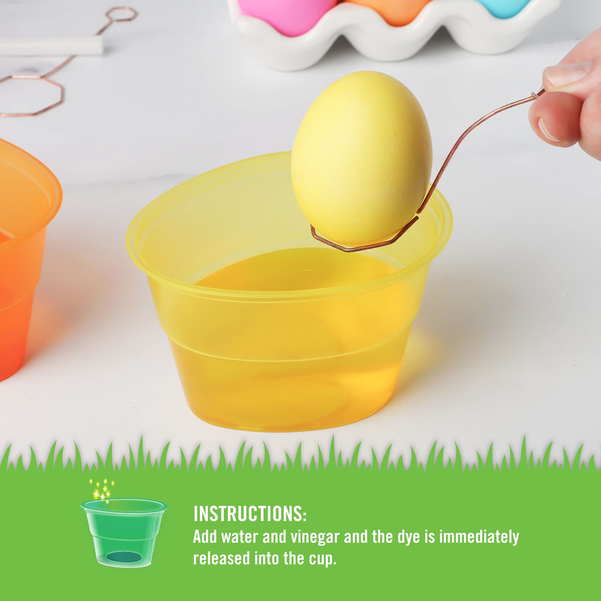 PAAS Neon Egg Decorating Kit Bundle Includes Neon Kit, 2 Whisker Egg Dippers, 5 Color Cups 1 ea