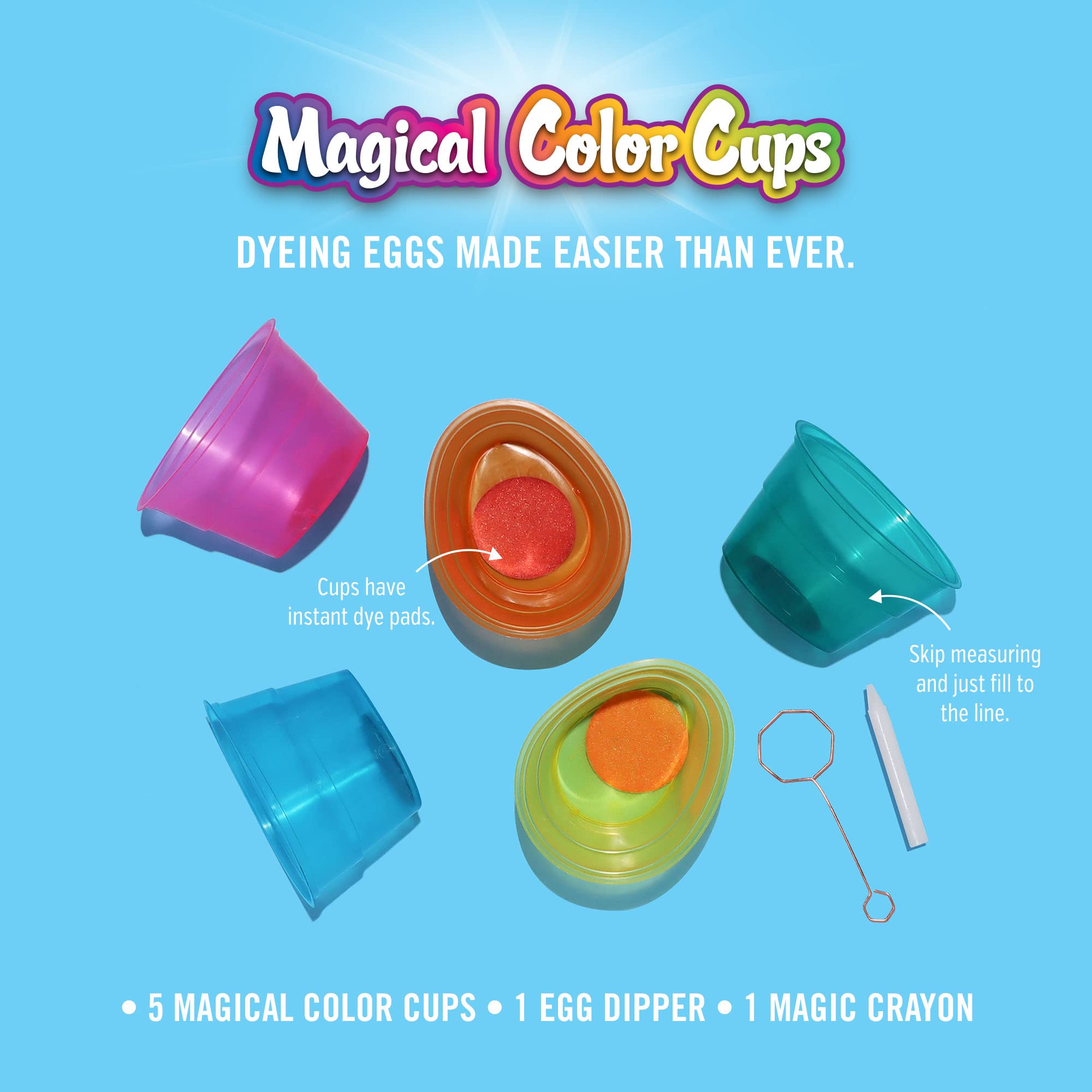 PAAS Neon Egg Decorating Kit Bundle Includes Neon Kit, 2 Whisker Egg Dippers, 5 Color Cups 1 ea