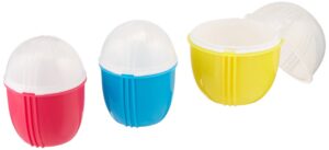 zap chef microwave egg cooker set, bpa-free, 2 small and 1 large