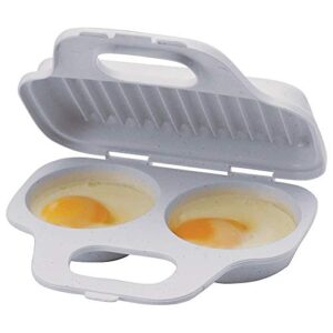 2 cavity egg poacher - microwave in one minute - bpa free - for quick & healthy breakfast