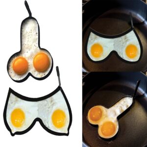 guagll 2pcs funny egg pancake cooking tool，stainless steel diy kitchen egg fried mould with handle (shape a+b)