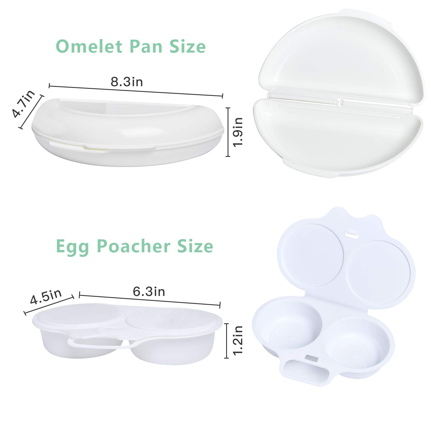 Easy Egg Breakfast Set Akamino Microwave Omelet Pan and Egg Poacher - BPA Free Egg Maker Easy to Use and Non-Stick Breakfast Egg Cookware