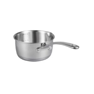 imeea butter melting pot butter warmer 18/10 tri-ply stainless steel saucepan with dual pour spouts, 0.5-quart, silver