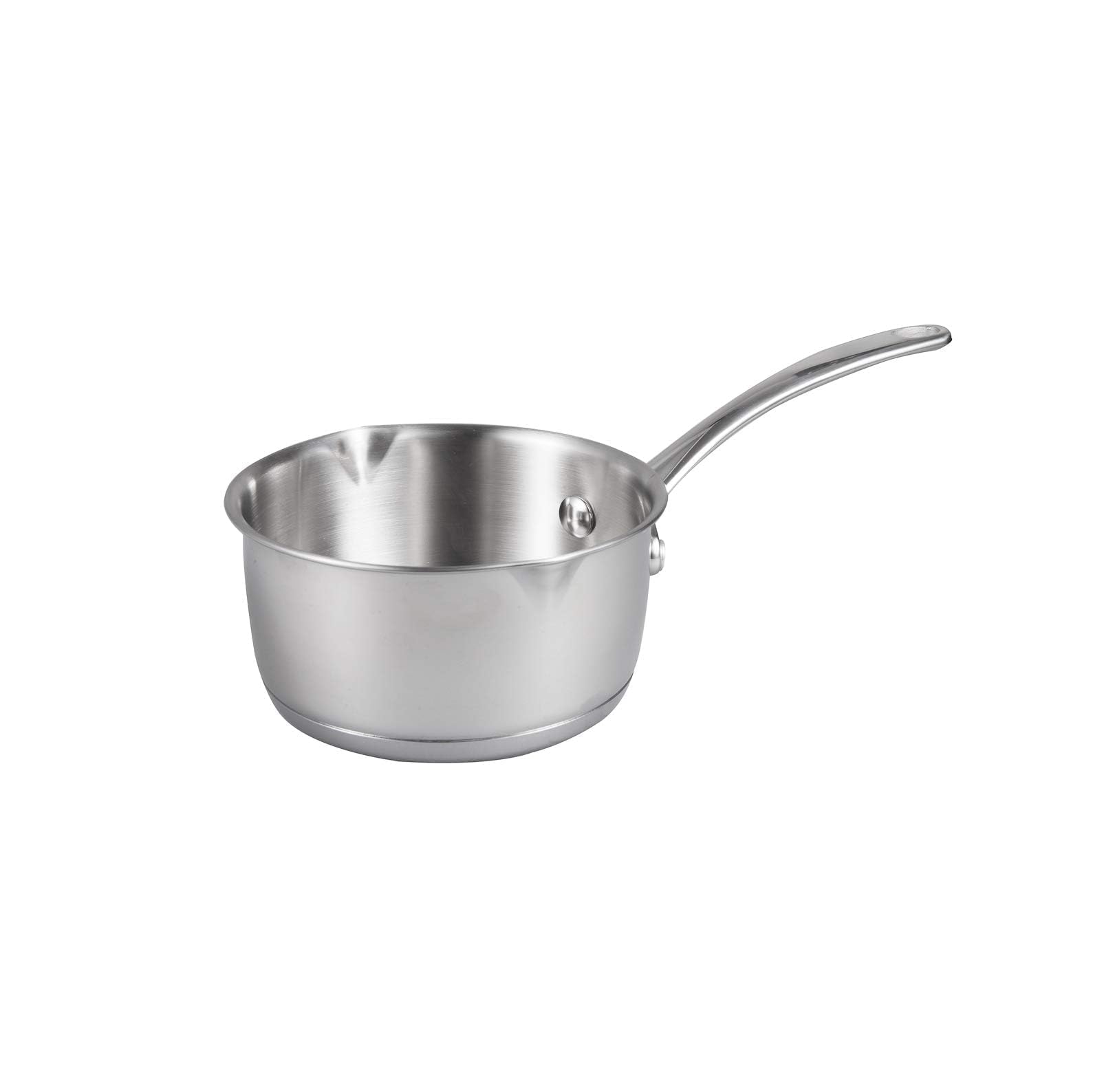 IMEEA Butter Melting Pot Butter Warmer 18/10 Tri-Ply Stainless Steel Saucepan with Dual Pour Spouts, 0.5-Quart, Silver