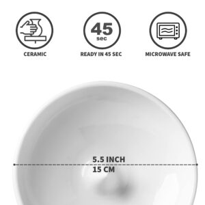 Microwave Egg Cooker for Sandwiches and Bagels, 45 Second Omelet Maker, Ceramic Poacher, BPA Free, Microwave and Dishwasher Safe, The "bEGGel" by Bazaar LM-ents