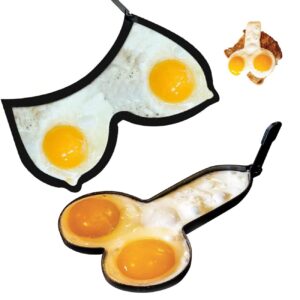 eggs rings，2 pack funny stainless steel egg cooking rings， egg rings for muffins pancake cooking griddle - portable grill accessories for camping indoor breakfast sandwich burger