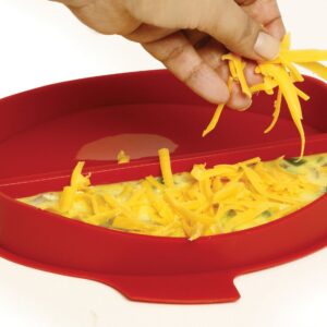 Norpro, Red Silicone Omelet Maker, 8.75 by 4.75 by 1.38-Inch, 8.75" x 4.75" x 1.38"