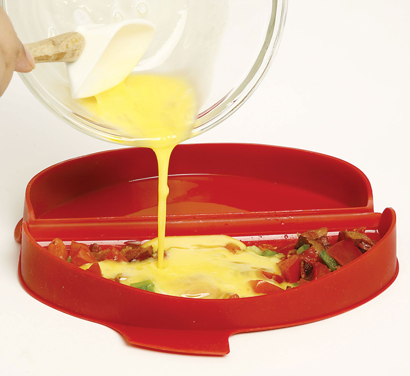 Norpro, Red Silicone Omelet Maker, 8.75 by 4.75 by 1.38-Inch, 8.75" x 4.75" x 1.38"