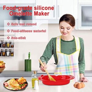 JISON21 Silicone Omelette Maker Oven Non Stick Microwave Egg Cooker to Make Egg Roll Egg Pancake Molds Quick Egg Maker for Egg Mcmuffins