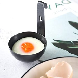 Egg Poacher Set of 2 Pcs Stainless Steel Poached Egg Maker Nonstick Perfect Poached Eggs Cups Egg Poaching Cups for Cooking Breakfast Eggs (Set of 2)