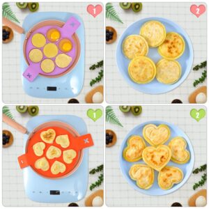 Silicone Pancake Molds for Griddle Pancake Molds for Kids 3 Pack