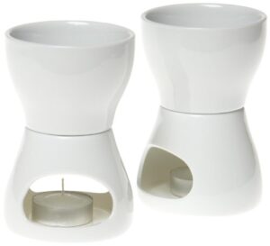 norpro 213 porcelain butter warmer, 2pc set, 4 x 7 x 4 inches, as shown
