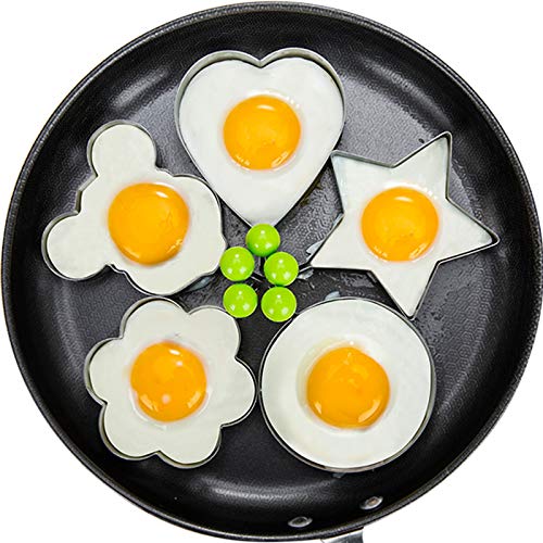 Stainless Steel 5 Style Fried Egg Pancake Shaper Omelette Mold Mould Frying Egg Cooking Tools Kitchen Accessories Gadget