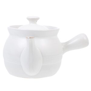 doitool ceramic medicine pot traditional chinese medicine cooker health decoction pot clay tea cooking pot coffee kettles for chinese herb medicine soup 2. 6l white
