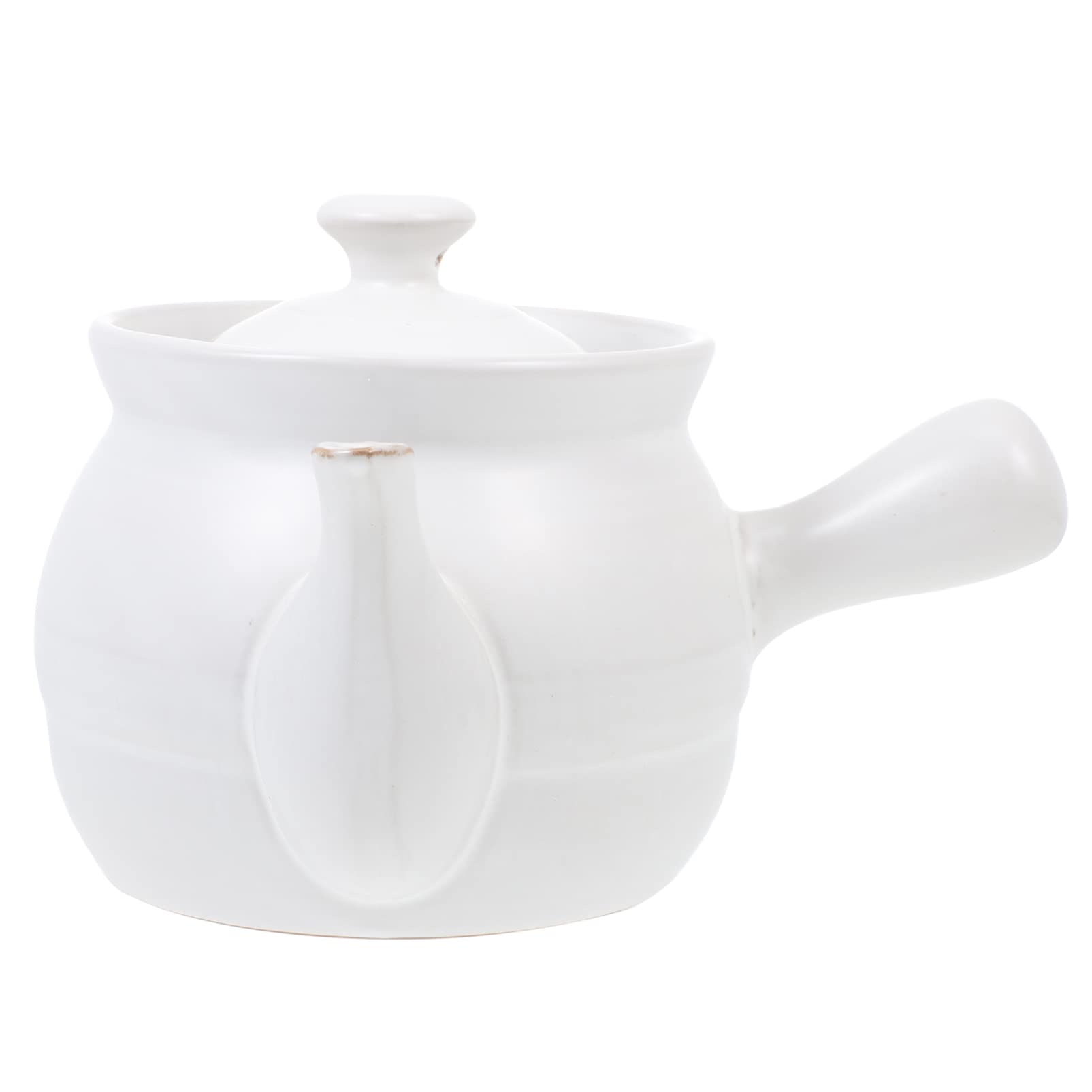 DOITOOL Ceramic Medicine Pot Traditional Chinese Medicine Cooker Health Decoction Pot Clay Tea Cooking Pot Coffee Kettles for Chinese Herb Medicine Soup 2. 6L White