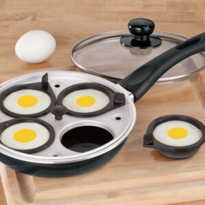 WalterDrake Frying Pan with Egg Poacher Insert, Black, One Size Fits All