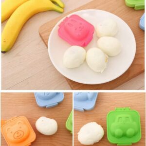 6 Pcs Cartoon Cute Boil Egg Fish Car Heart Shape Egg Sushi Rice Mould Decorating Fondant Cake Tool Cookery molds