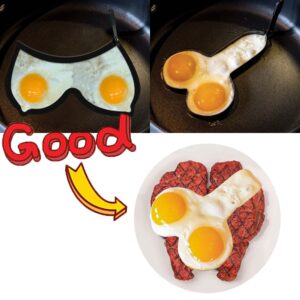 2 Packs Funny Egg Molds, Funny Egg Fryer, Egg Pancake Cooking Tool, Stainless Steel Non-Stick Egg Ring, Pancake Mold for frying Eggs with Foldable Handle