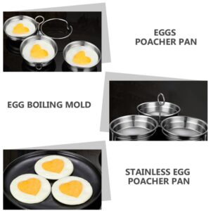 Veemoon Pancake Mold 1 Set Boiled Egg Mold Cooking Pot Stainless Steel Round Metal Dies