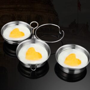 Veemoon Pancake Mold 1 Set Boiled Egg Mold Cooking Pot Stainless Steel Round Metal Dies