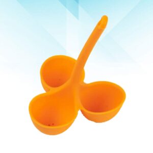 Cabilock 3pcs Egg Poaching Cups Silicone Egg Poacher Holder Microwave Stovetop Egg Poacher Rack for Home Kitchen (Random Color)