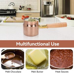 Saucepan Butter Warmer Stainless Steel Saucepan Pot, 13.5 Oz Milk Butter Warmer Pot Melting Pan Small Sauce Pan Coffee Tea Soup Warming Butter Melting Pot for Stove Top, Dishwasher Safe