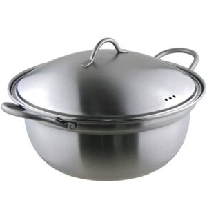 nagao tsubamesanjo ih compatible stainless steel tabletop pot, 9.4 inches (24 cm), made in japan