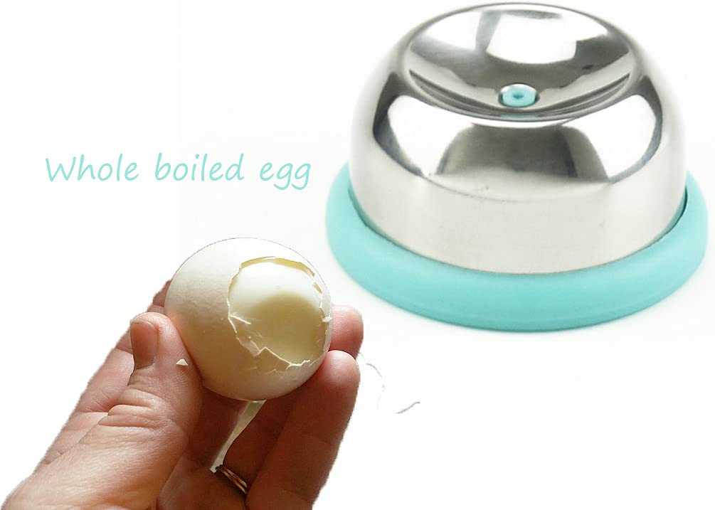 1 Pack Hard Boiled Egg Piercer simple easy egg hole puncher egg poacher Endurance Hole (304 stainless steel+new material PP bottom)Anti-sliding can operate well,Arc is suitable for all kinds of eggs.