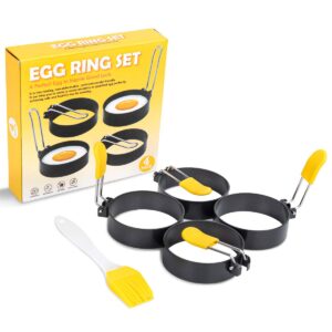 circle egg ring egg round set stainless steel ring non-rusting non-stick round egg pancake sandwich english muffin maker handy kitchen tool for frying egg meat pie (4)
