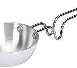 KSJONE Aluminium Scratch Resistant Coating - Mini Tadka Pan for Eggs, Spices, Melting Butter - and more Tadka Pan,Large Tadka Pan for saag, dal, kadhi, dhokla