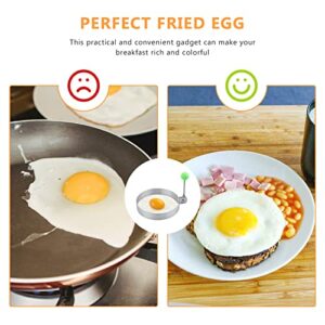 5 Pack Egg Rings, LEEFONE Stainless Steel Pancake Mold Set with Handle, Non-Stick Egg Maker Molds for Griddle Frying Cooking