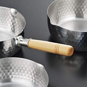 Yoshikawa YH6759 Yukihira Pot, Replacement Handle, Large, Made in Japan, 7.9/8.7 inches (20/22 cm), Single-Handed Pot, Tsubamesanjo, Double-Sided Pourer, Milk Pan