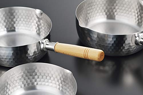 Yoshikawa YH6759 Yukihira Pot, Replacement Handle, Large, Made in Japan, 7.9/8.7 inches (20/22 cm), Single-Handed Pot, Tsubamesanjo, Double-Sided Pourer, Milk Pan