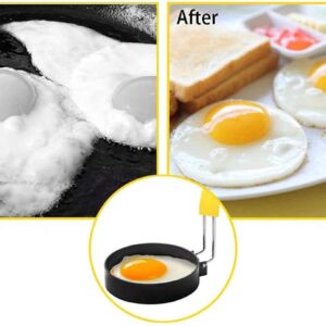 Qixin QIXIAN 2 Pack Fried Egg Mold,Reusable kitchen cooking toolsNon Stick Egg Moulds,Pancake Mould Cooking Rings for Frying Pan.