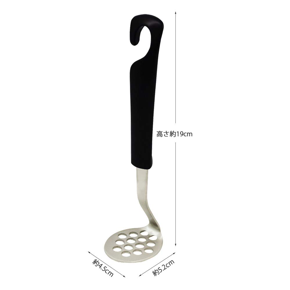 Kai Corporation DE5865 Kai House Select Mini Masher, Black, Rose, Made in Japan